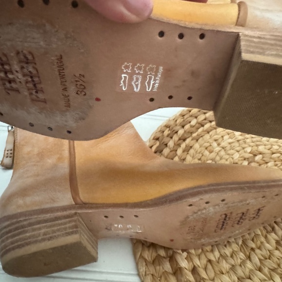 Free People We The Free Wesley Leather Ankle Boots Papaya Tan  6.5 - Picture 4 of 10